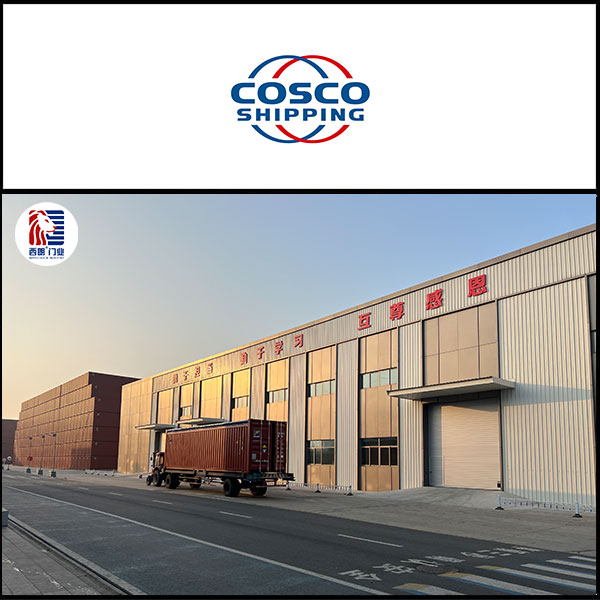 东方国际集装箱车间大门安装提升门