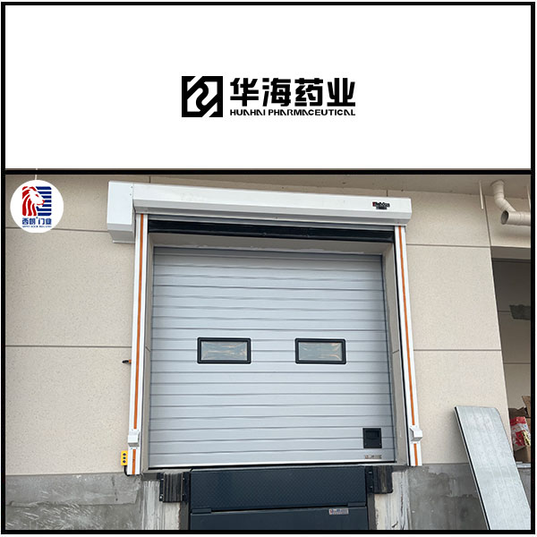 浙江华海制药科技有限公司车间安装抗风提升门