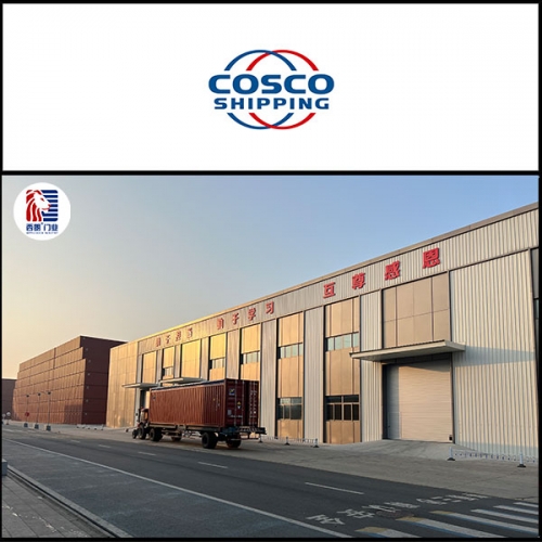 东方国际集装箱车间大门安装提升门