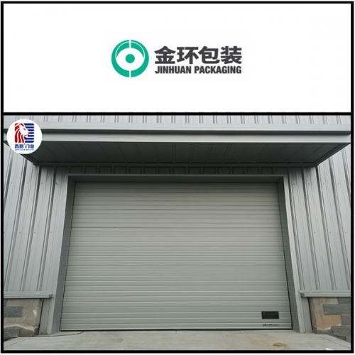 河北金环包装有限公司仓库安装抗风提升门