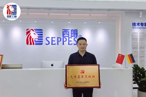 西朗门业党支部获得上级颁发的“先进基层党组织”铜牌